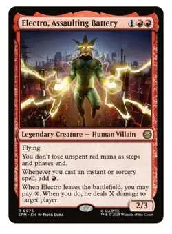 1x MTG Electro, Assaulting Battery - Spider-Man Rare! NM Mint! - Image 1