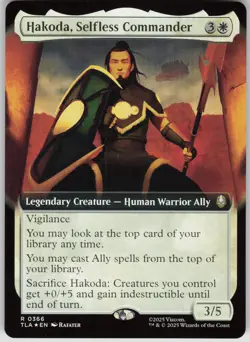 MTG Hakoda, Selfless Commander Extended Art Foil NM Avatar Last Airbender Magic - Image 1