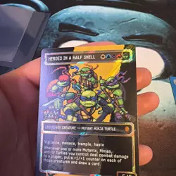 MTG: Heroes in a Half Shell #0096 (Borderless) (Pixel Surge Foil) (8 Bit) TMNT - Image 2