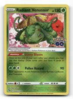 Radiant Venusaur 004/078 - Pokemon GO - Pokemon Card NM/M - Image 1