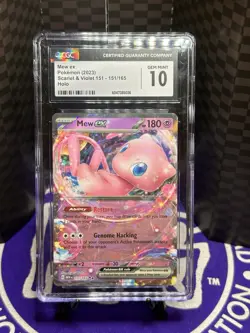 Pokemon Scarlet & Violet 151 MEW EX 151/165 Holo Double Rare CGC GEM MINT 10 - Image 1