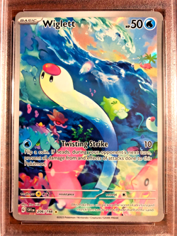Wiglett Illustration Rare #206 - PSA MINT 9 - 2023 Scarlet & Violet - Pokemon - Image 2