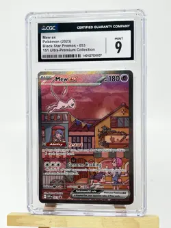 Pokemon 151 MEW ex Special Illustration Rare Black Star Promo 053 CGC 9 Mint💥 - Image 1