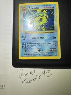 Pokemon Gyarados Holo Rare Shadowless Base Set Card 006/102 Vintage MP - Image 1