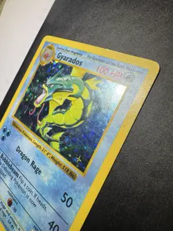 Pokemon Gyarados Holo Rare Shadowless Base Set Card 006/102 Vintage MP - Image 3
