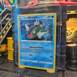 Hisuian Basculin HD Swirl Promo Cosmos Holo Sword & Shield Pokemon TCG SWSH273 - Image 3