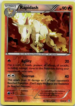 Rapidash 15/83 R Generations Pokemon 2016 EN NM - Image 1