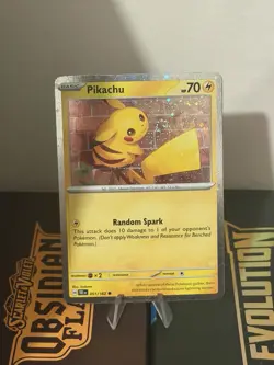 Pokemon TCG Pikachu Cosmos Promo Holo TEF 51/162 🌀Swirl Card NM - Image 1