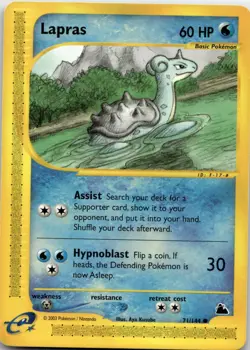 Lapras 71/144 C Skyridge Pokemon 2003 EN LP - Image 1