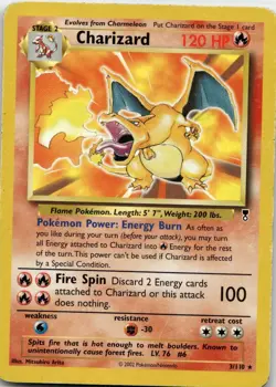 Charizard (WotC Legendary Collection) 3/110 R Deck Exclusives Pokemon 0 EN MP - Image 1