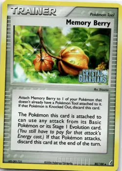Memory Berry 80/100 U Crystal Guardians Pokemon 2006 EN LP - Image 1