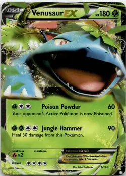 Venusaur EX 1/146 UR XY Base Set Pokemon 2014 EN LP - Image 1
