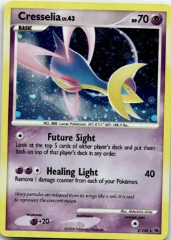 Cresselia 2/100 Holo R Majestic Dawn Pokemon 2008 EN LP - Image 1