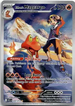 Ethan's Magcargo 222/217 IR ME: Ascended Heroes Pokemon 2026 EN LP - Image 1