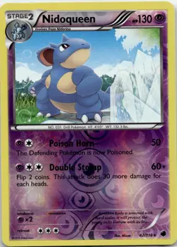 Nidoqueen 42/116 R Plasma Freeze Pokemon 2013 EN NM - Image 1