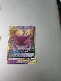 2019 Pokemon Sun Moon Team Up Gengar Mimikyu GX Full Art #53/181 NM - Image 1