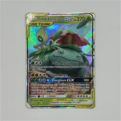 Pokemon Celebi & Venusaur GX TAG TEAM Ultra Rare Full Art Holo SM-Team Up 1/181 - Image 1