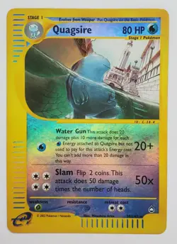 Pokemon TCG Reverse Holo Rare Quagsire 30/147 Aquapolis Near Mint E Reader - Image 1