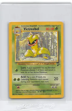 VICTREEBEL 32/130 - RARE NON-HOLO - Base Set 2 - VINTAGE WOTC Pokemon Card - LP/ - Image 1