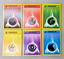 1999 Pokemon English Original Unlimited Base Set Energy Lot (6) - Image 1
