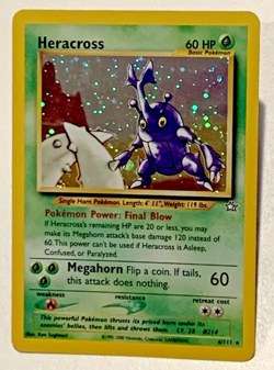 Pokemon Heracross Holo Neo Genesis 6/111 Mint WOTC TCG Rare - Image 1
