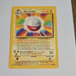 Pokemon Electrode Base Set Rare Wizards 21/102 Regular English 1999 80 HP - Image 1