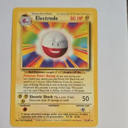 Pokemon Electrode Base Set Rare Wizards 21/102 Regular English 1999 80 HP - Image 2
