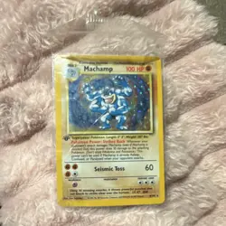 Pokemon Machamp 8/102 Base Set 1st Edition Holo Rare 1999 100 HP English Unopen - Image 1