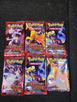 Pokemon TCG Destined Rivals Booster Packs - X6 - New and Fully Sealed - Image 1