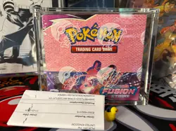Pokemon TCG Fusion Strike Booster Box Sealed with Acrylic Case Trusted seller. - Image 1