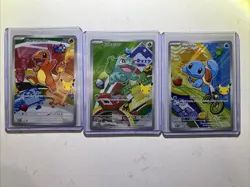 Pokemon First Partner Illustration Collection Series 1 Kanto Gen 1 Starters Set - Image 1