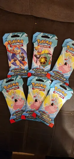 Pokemon TCG Journey Together Sleeved Booster Pack Lot of 6x Sealed - Image 1