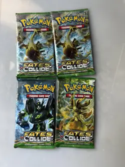 Pokemon XY Fates Collide Booster 4 Pack lot - Image 1
