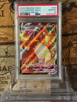 2020 Pokemon Swish VMAX Darkness Ablaze #020 Charizard Gem Mint PSA 10 - Image 1