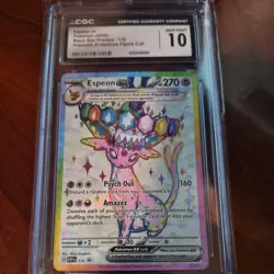 Pokemon TCG Espeon Ex Prismatic Evolutions Black Star Promos 175 CGC Gem Mint 10 - Image 1
