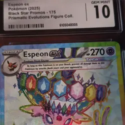 Pokemon TCG Espeon Ex Prismatic Evolutions Black Star Promos 175 CGC Gem Mint 10 - Image 4