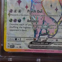 Pokemon TCG Espeon Ex Prismatic Evolutions Black Star Promos 175 CGC Gem Mint 10 - Image 5
