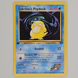 Sabrina's Psyduck 99/132 1st Edition LP Pokemon TCG - Image 1