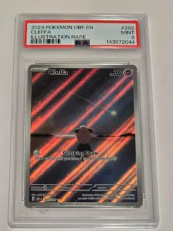 Cleffa Illustration Rare Obsidian Flames English 2023 Pokemon #202 PSA 9 - Image 1