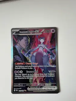 Pokemon TCG Team Rocket's Mewtwo ex 231/182 Destined Rivals SIR - Image 1
