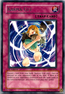 Yugioh! Karma Cut Soi-En053 Rare 1st Edition - Image 1