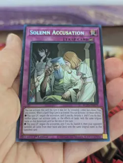 Solemn Accusation-BLZD-EN079-Secret Rare-1st Edition-Pre-release-Yugioh! - Image 2