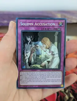 Solemn Accusation-BLZD-EN079-Secret Rare-1st Edition-Pre-release-Yugioh! - Image 3