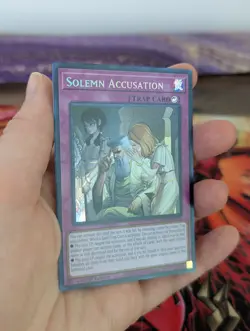 Solemn Accusation-BLZD-EN079-Secret Rare-1st Edition-Pre-release-Yugioh! - Image 4