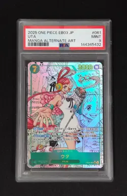2025 ONE PIECE JAPANESE UTA EB03-061 HEROINES EDITION MANGA ALT ART PSA 9 - Image 1
