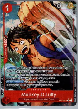 Monkey.D.Luffy (Alternate Art) OP14-013 English Azure Sea's Seven - One Piece NM - Image 1