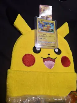 🔥 Pokemon Mega Lot Pikachu Gengar Hats Holo Cards Tin + Sealed Toy Bundle RARE - Image 1