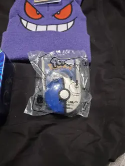 🔥 Pokemon Mega Lot Pikachu Gengar Hats Holo Cards Tin + Sealed Toy Bundle RARE - Image 4