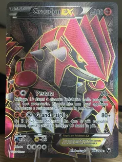 Pokemon Groudon EX Full Art Ultra Rare Holo Card 106/108 Italian Edition - Image 1