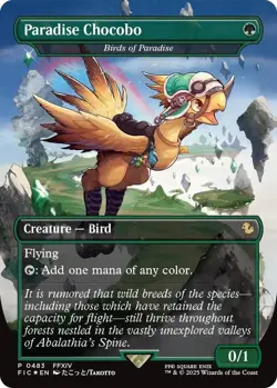 Paradise Chocobo - Birds of Paradise (Borderless) MTG Final Fantasy 483 Promo NM - Image 1